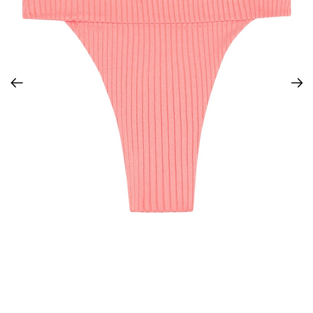 Pink Ribbed Bikini Set - Picture 3 of 8